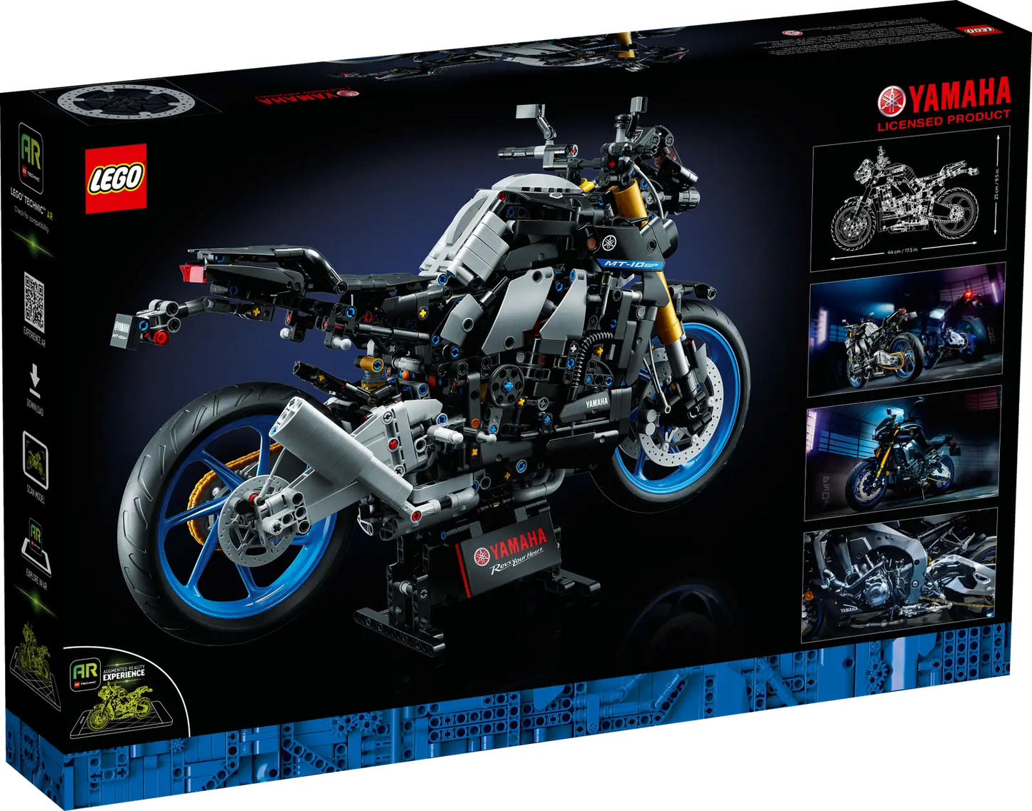 LEGO®  42159 Technic™ Yamaha MT-10 SP + Display Case Black Base NO Background Bundle set