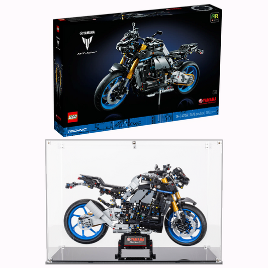 LEGO®  42159 Technic™ Yamaha MT-10 SP + Display Case Black Base NO Background Bundle set