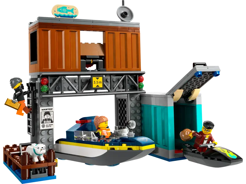 LEGO® 60417 City Police Speedboat and Crooks' Hideout