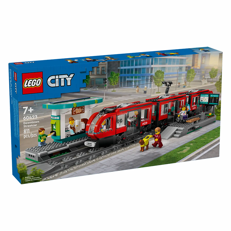 LEGO® 60423 City Downtown Streetcar and Station