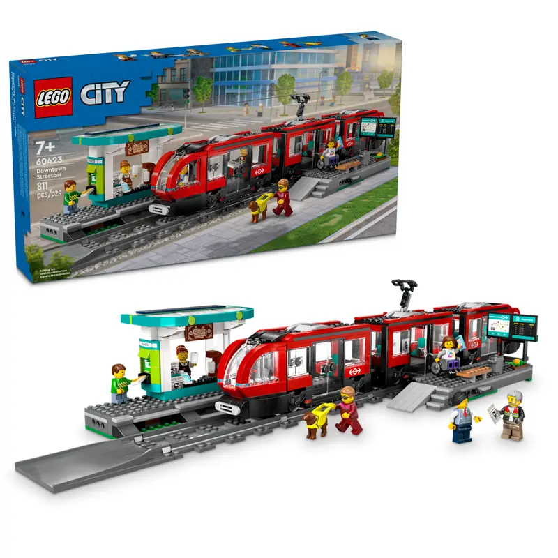 LEGO® 60423 City Downtown Streetcar and Station