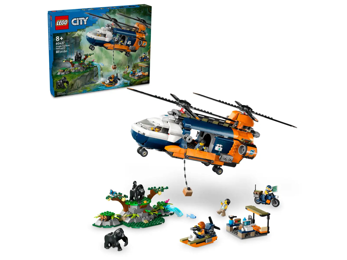 LEGO® 60437 City Jungle Explorer Helicopter at Base Camp